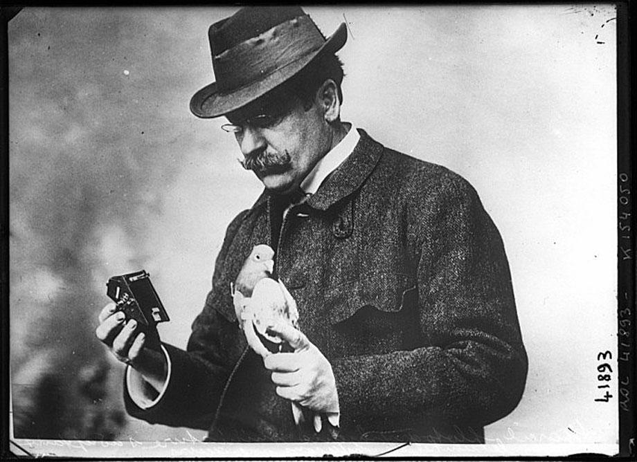 pigeon photography, pigeon cam, Julius Neubronner, World War I, FIrst World War, animial camera