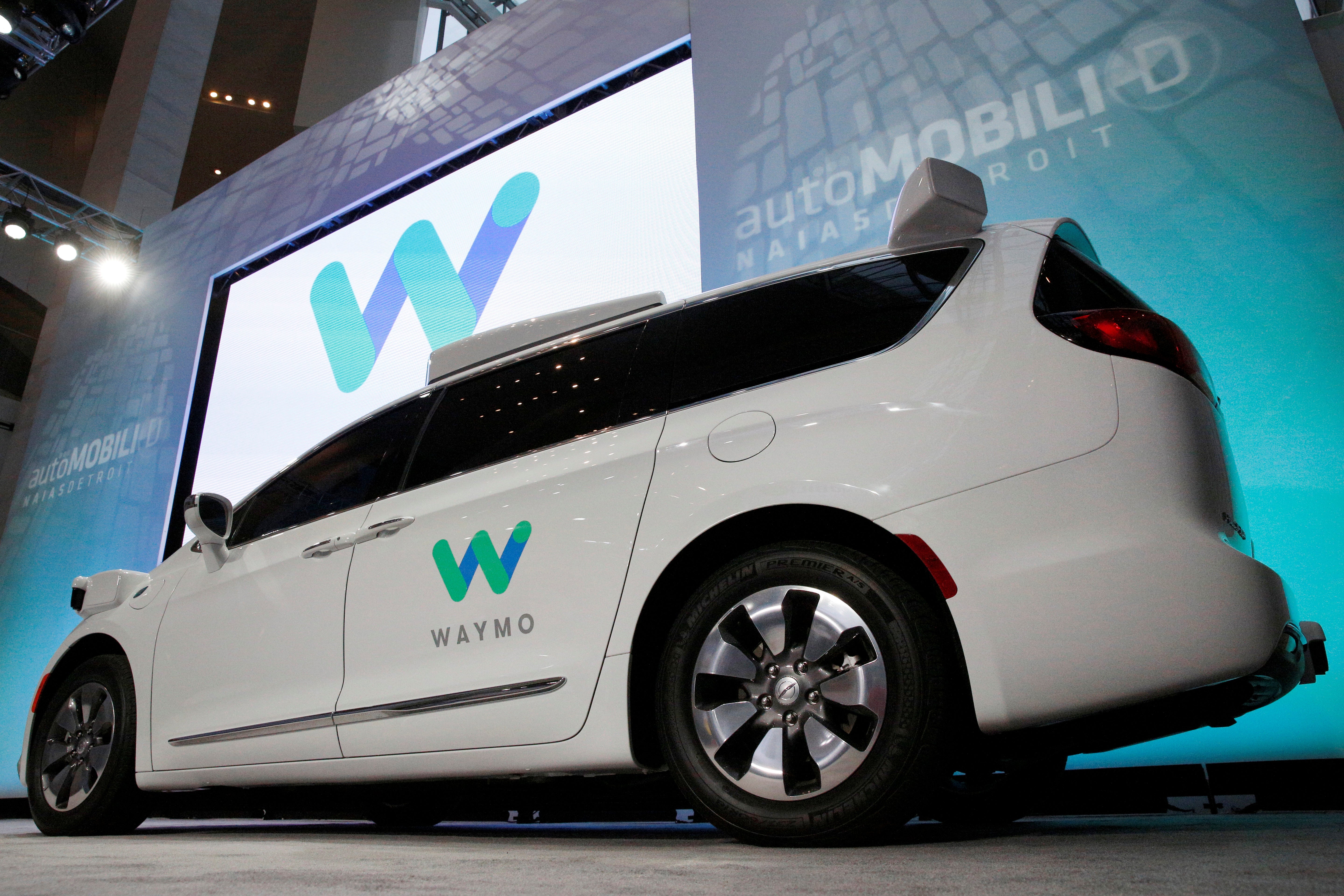 Uber's self-driving Waymo minivan.