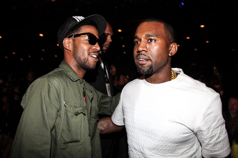 Kid Cudi and Kanye West.