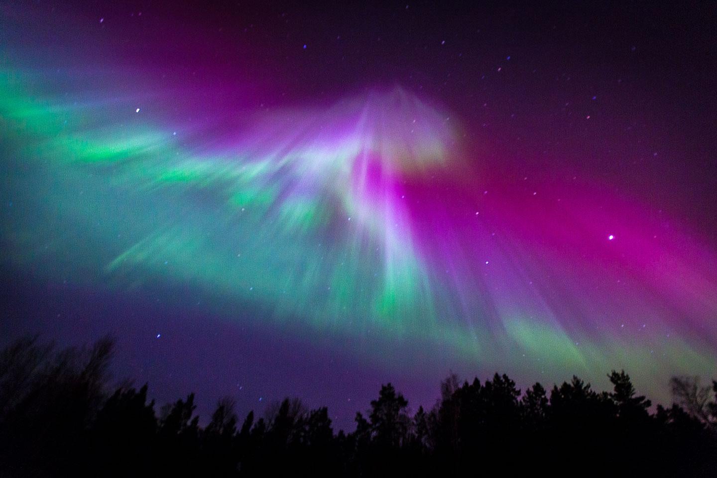 Aurora borealis in Stockholm, Sweden