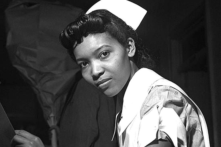 Miss Lydia Monroe of Ringold, Lousiana, a student nurse, in 1942.