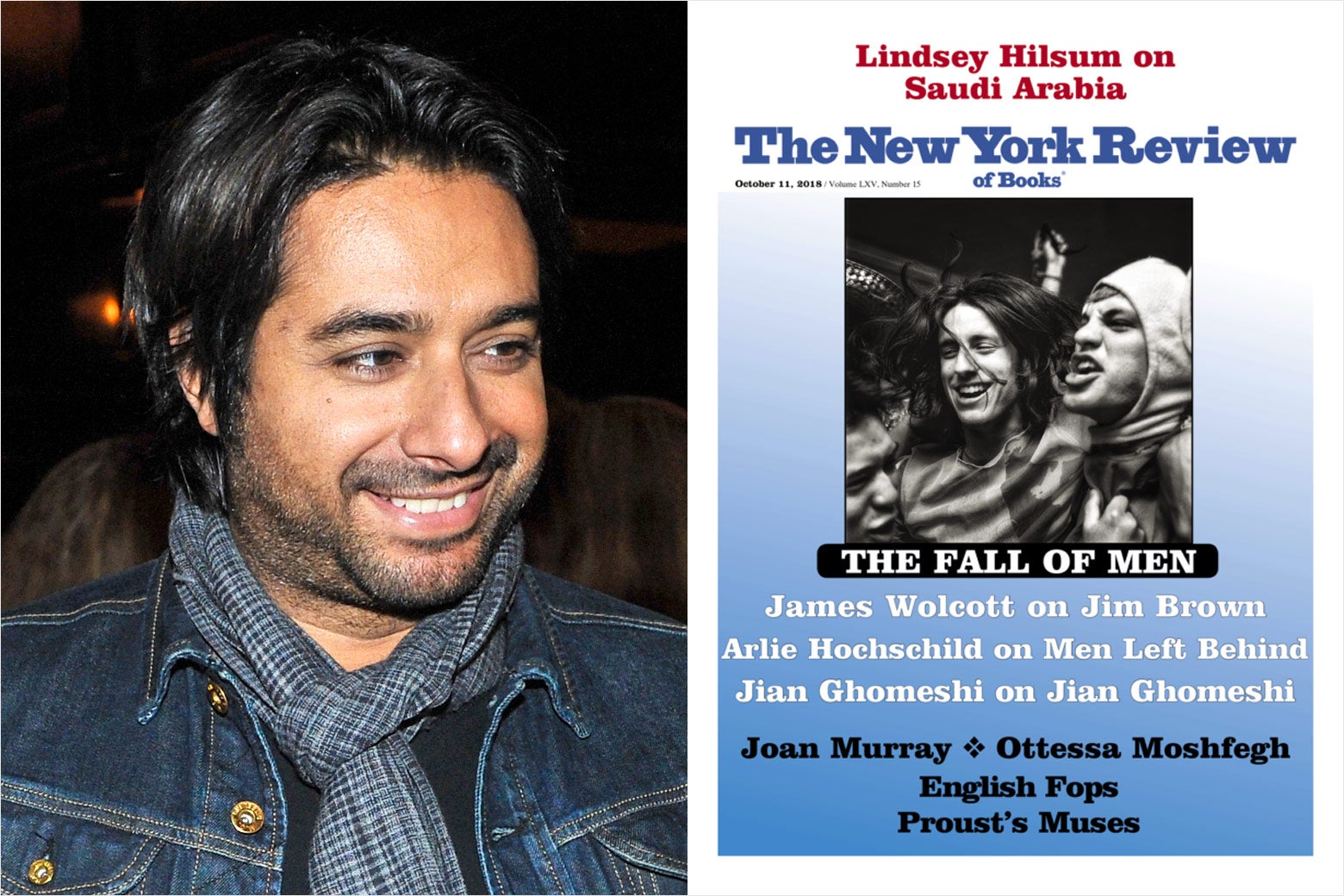 Jian Ghomeshi and the New York Review of Books cover with the “Fall of Men” cover package.