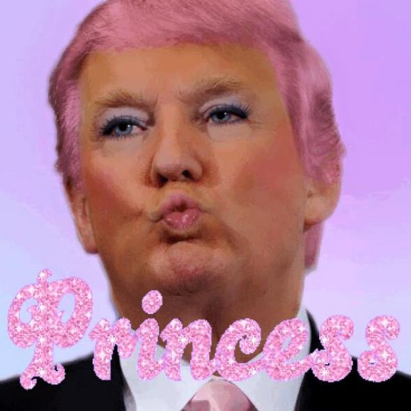 Donald Trump in kawaii makeup and glitter is downright 