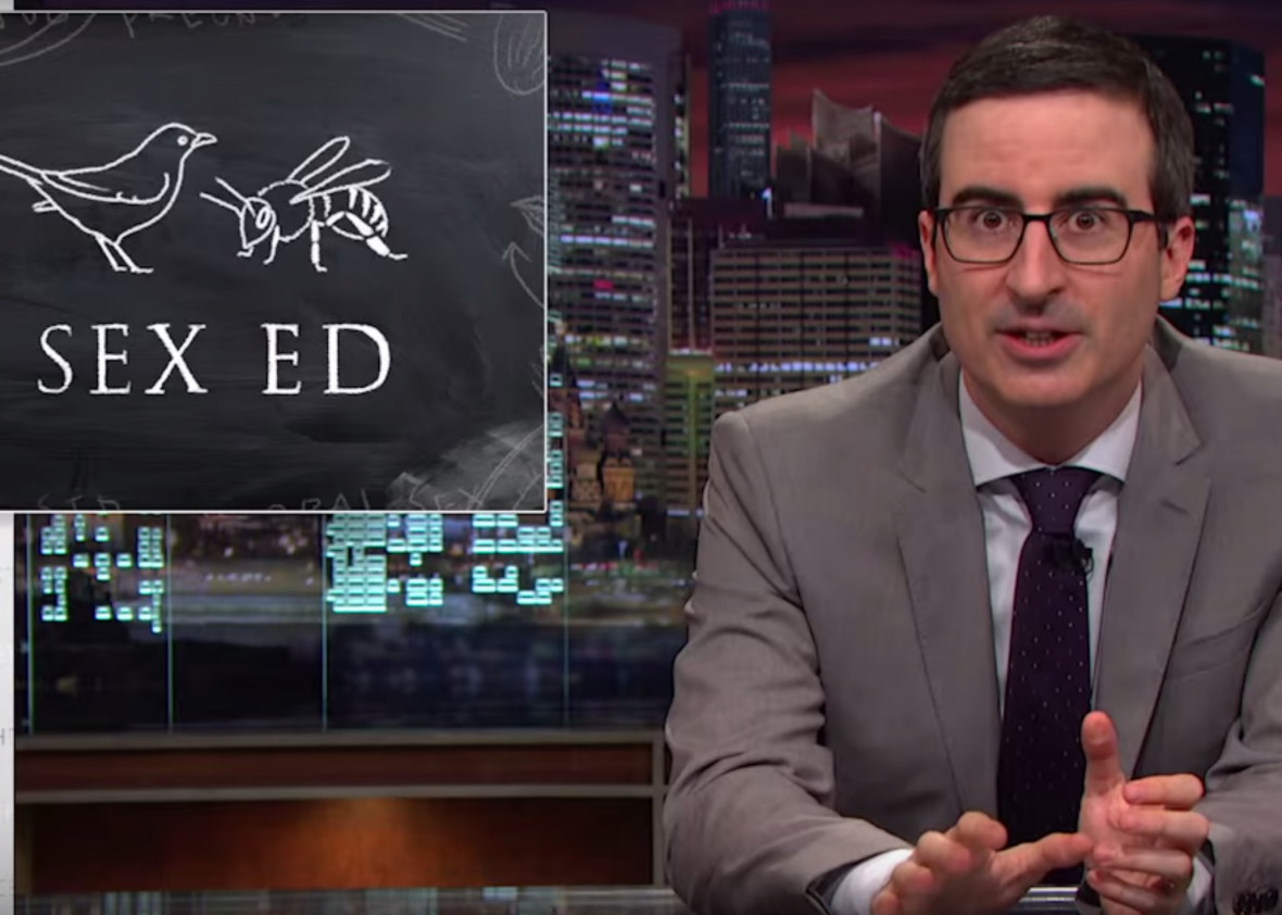 John Oliver Last Week Tonight Sex Ed Psa Laverne Cox Nick Offerman And Kristen Schaal And