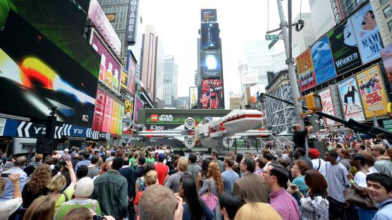 LEGO X-Wing in Times Square