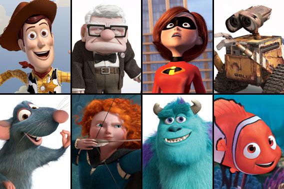 disney pixar movie characters