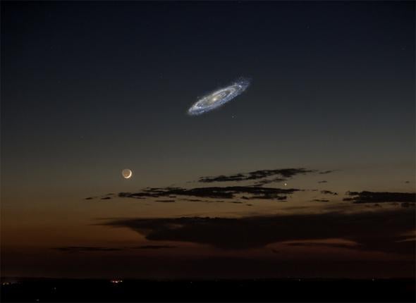 Moon and Andromeda
