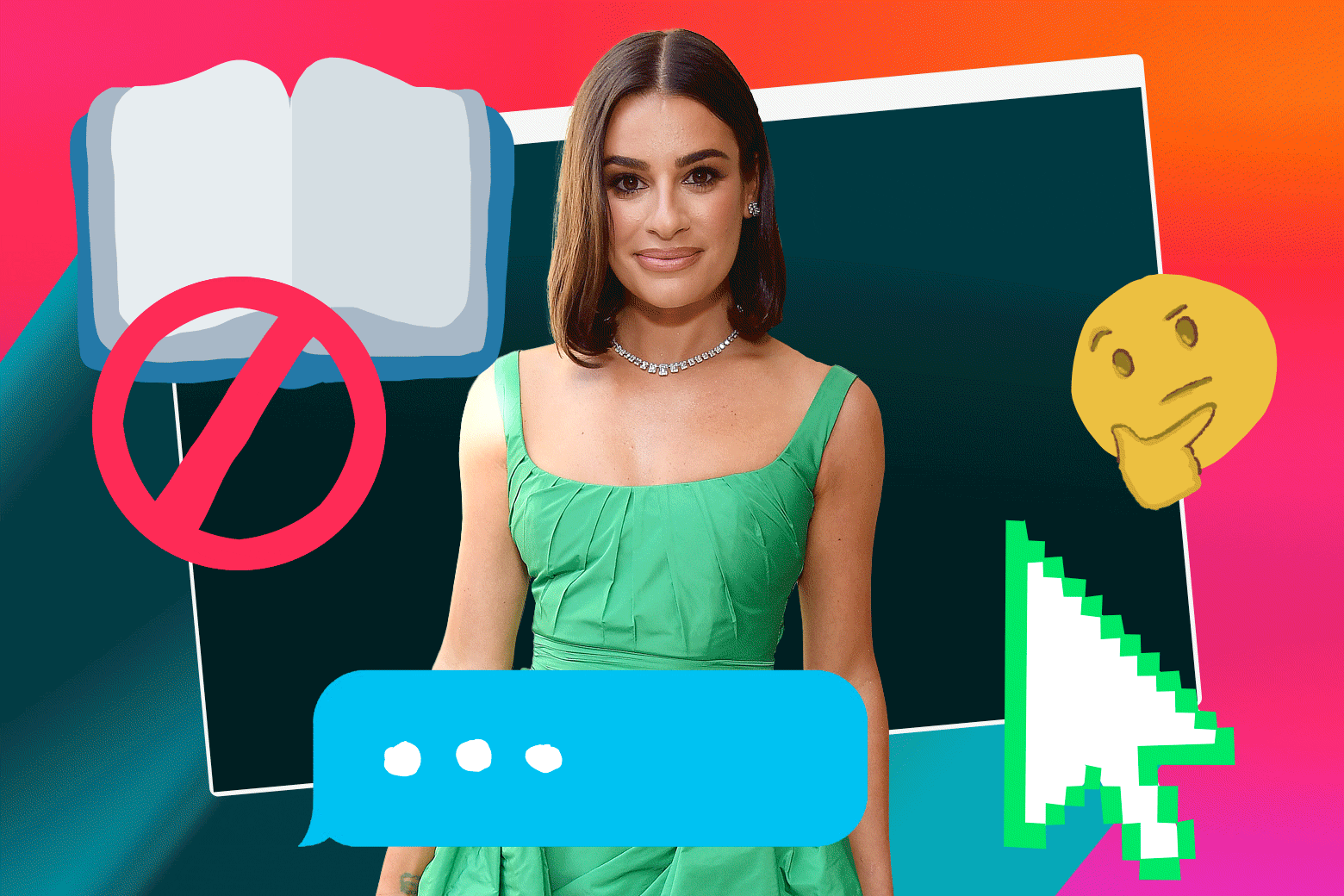Why the Internet Thinks Lea Michele Can’t Read Why the Internet Thinks Lea Michele Can’t Read