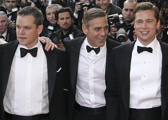 Matt Damon, George Clooney and Brad Pitt