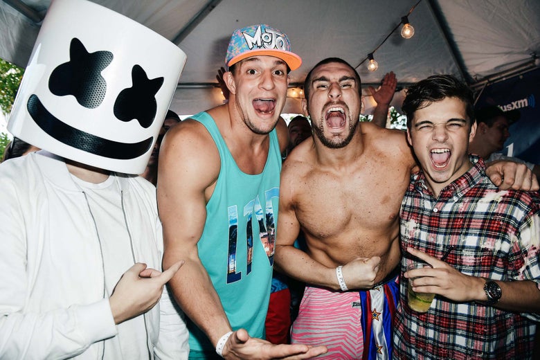 Rob Gronkowski partying in Miami.