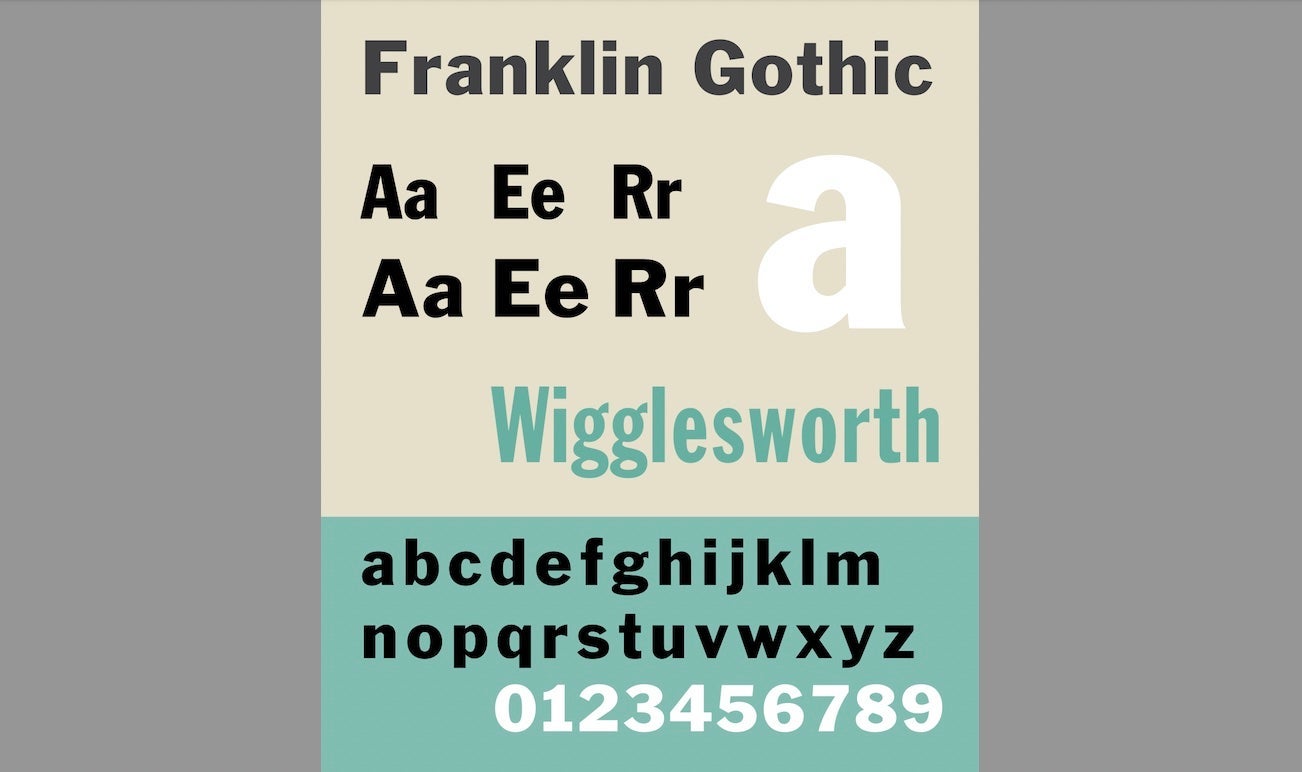 franklin gothic font similar