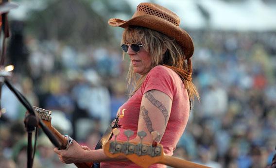 Musician Lucinda Williams performs onstage during the Stagecoach Music Festival held at the Empire Polo Field on May 5, 2007 in Indio, California.