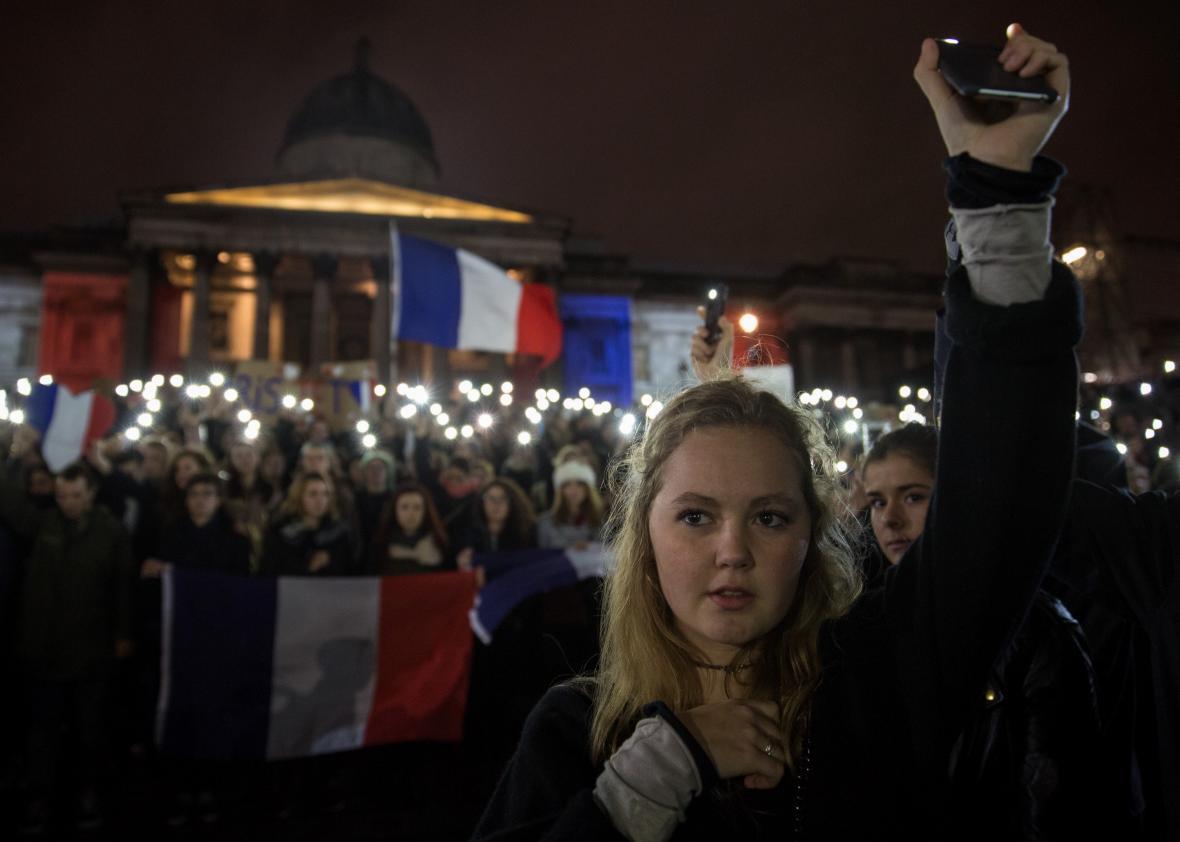 Vigils held around the world to show support for Paris.