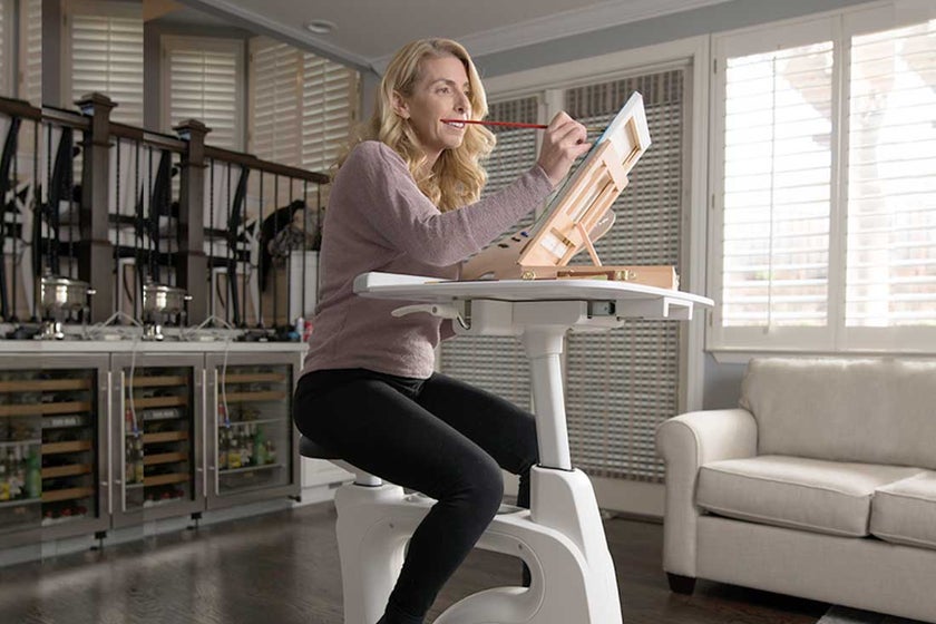 The Flexispot bicycle desk is healthier than a sitting desk and less of