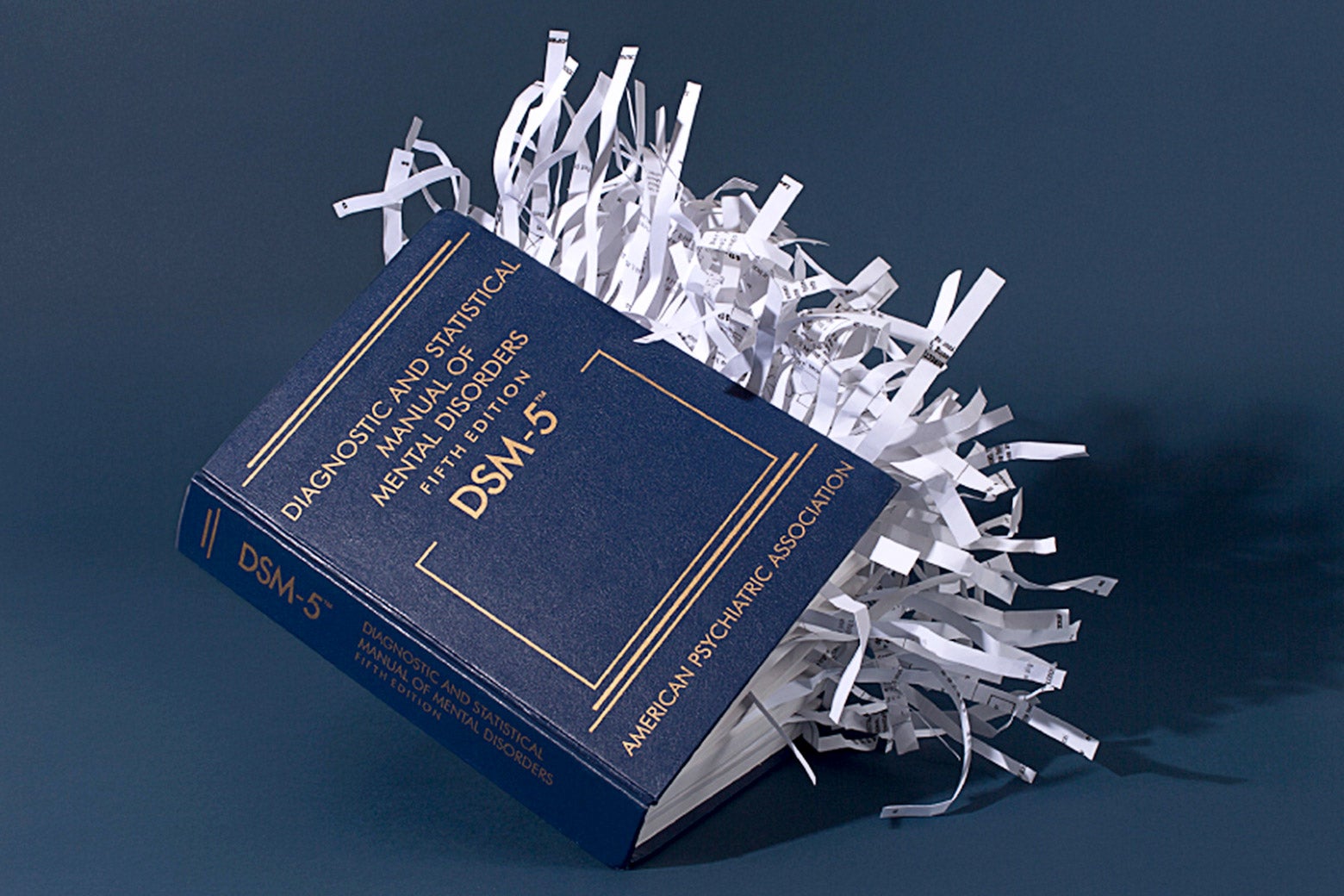 A book with shredded pages.