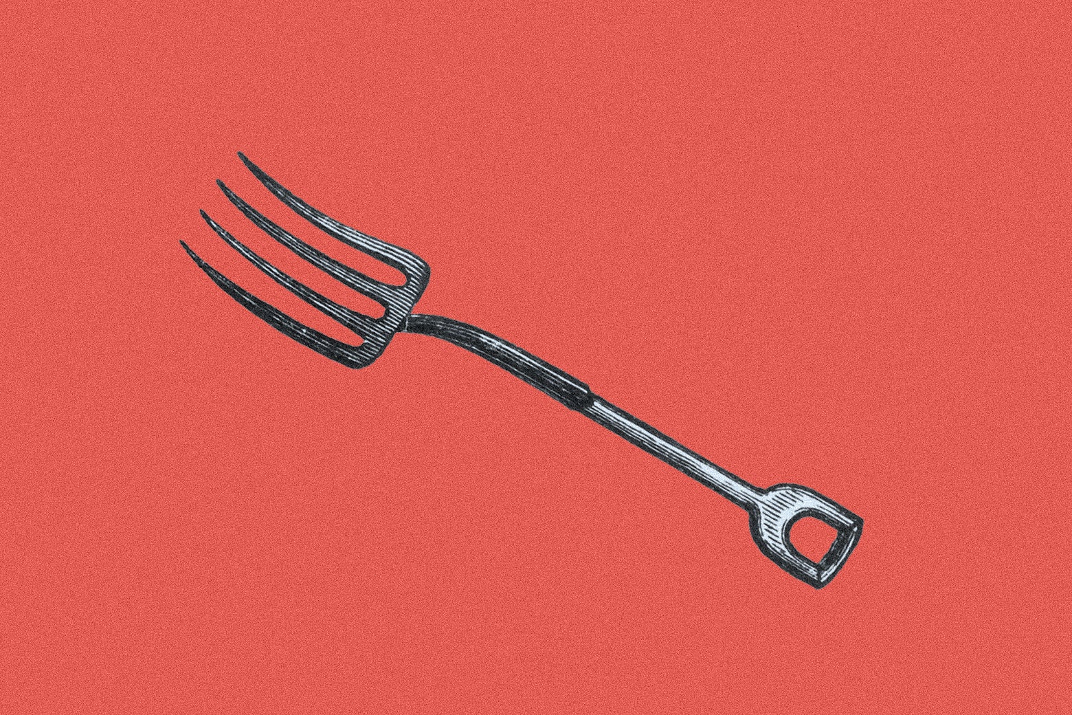 Illustration of a pitchfork.