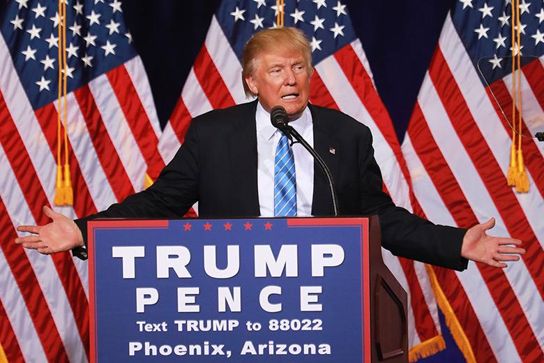 Donald Trump unveils his 10-point plan to crack down on illegal immigration during a campaign event on Aug. 31 in Phoenix.