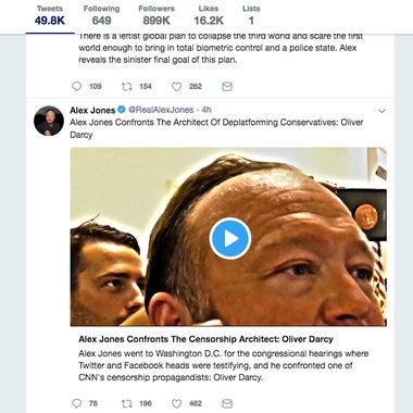 Alex Jones's tweets