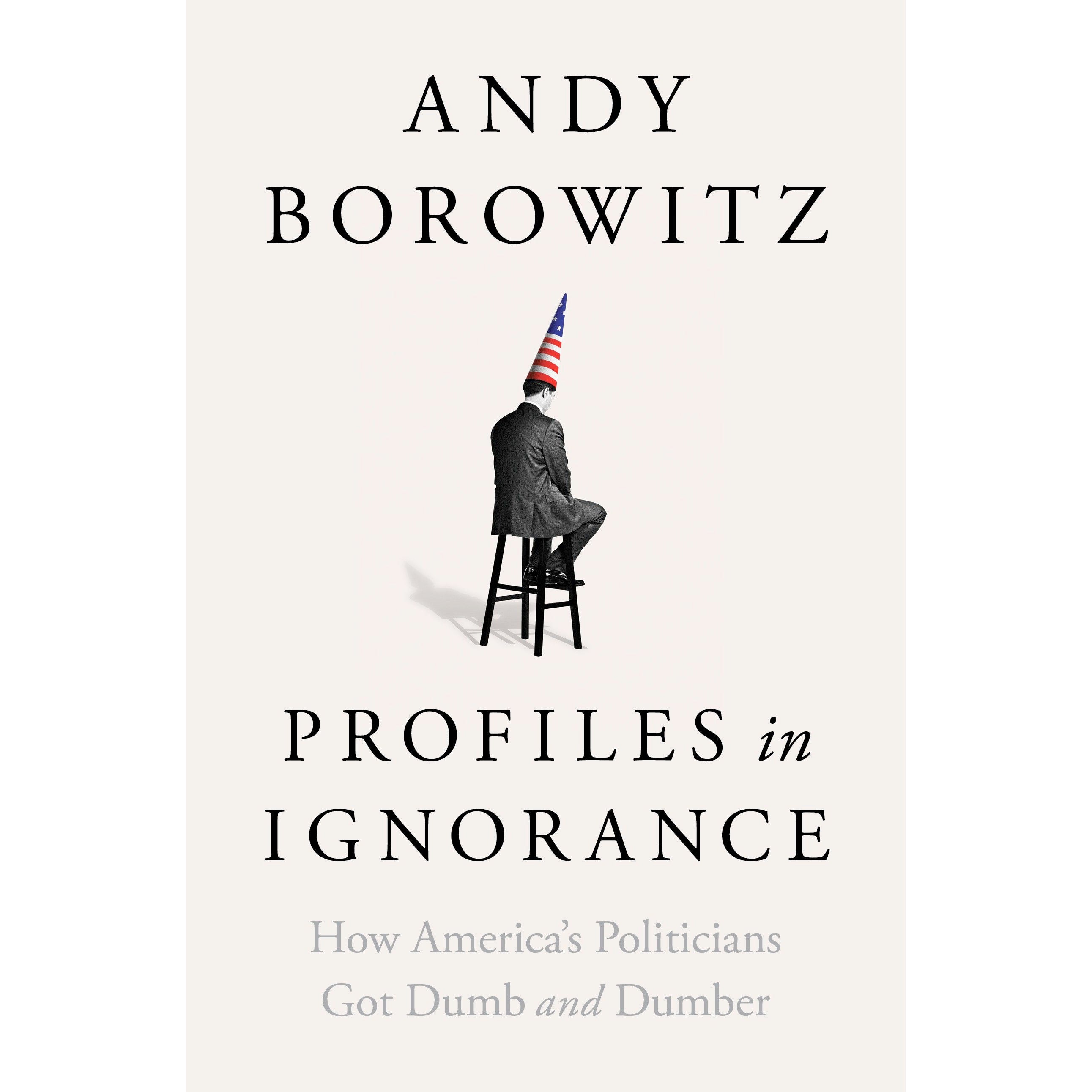 A book cover featuring a person in a dunce cap.
