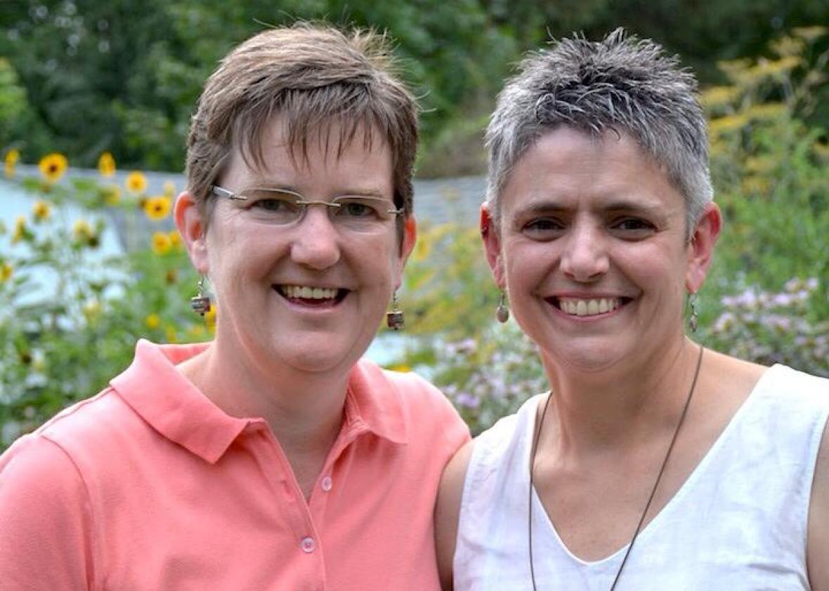 Margie Winters and her wife, Andrea Vettori