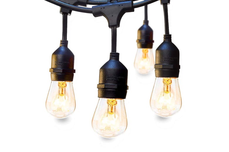 A detail of 48-ft. Addlon outdoor string lights