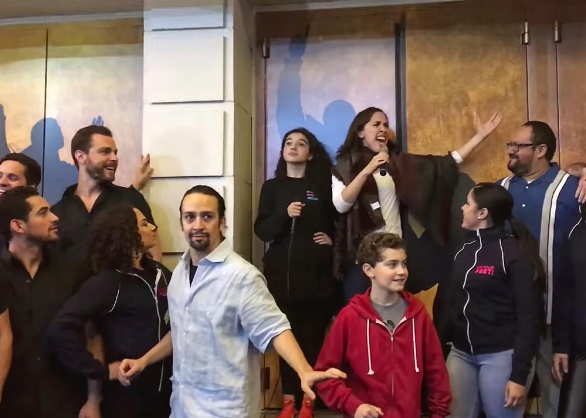 Ham4Ham Lin Manuel Miranda and the cast of Hamilton reward ticket lottery entrants with free shows