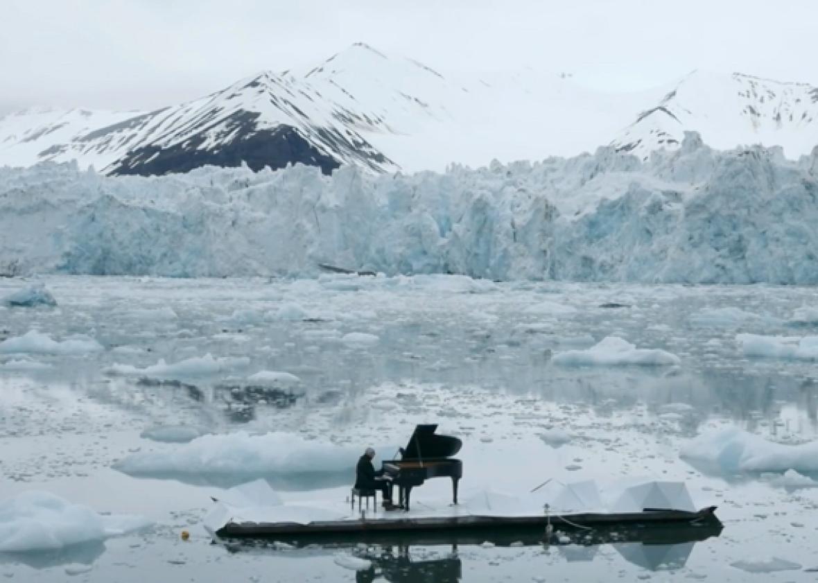 Ludovico Einaudi Performs 'Elegy for the Arctic' Next to a Melting