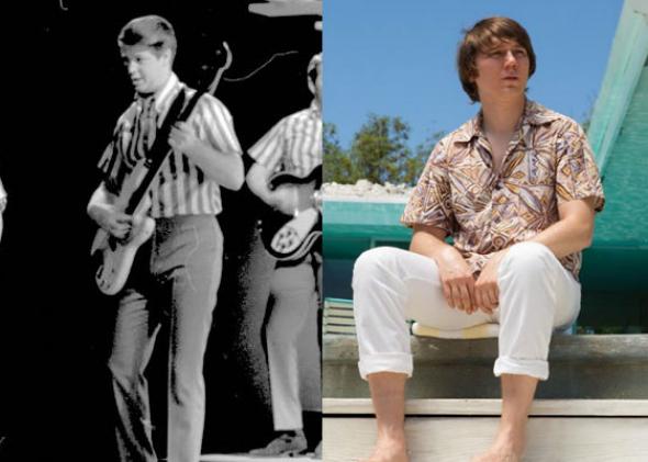 Brian Wilson in 1964s and Paul Dano in Love & Mercy