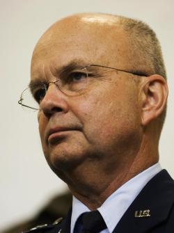 Michael Hayden at his swearing-in as CIA director in 2006