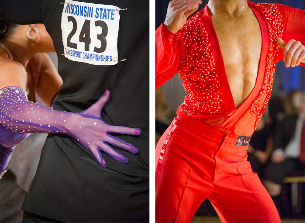 Left: Wisconsin State Dancesport, couple 243 2012 Right: Wisconsin State Dancesport, red rhythm man 2012