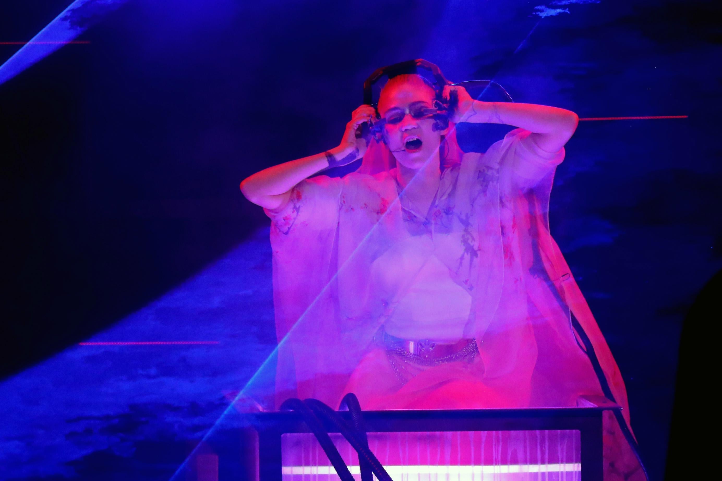 Grimes performs onstage during The Game Awards 2019 at Microsoft Theater on Dec. 12, 2019 in Los Angeles, California. (Photo by JC Olivera/Getty Images)