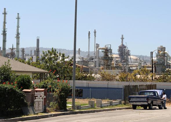 Oil refinery California.