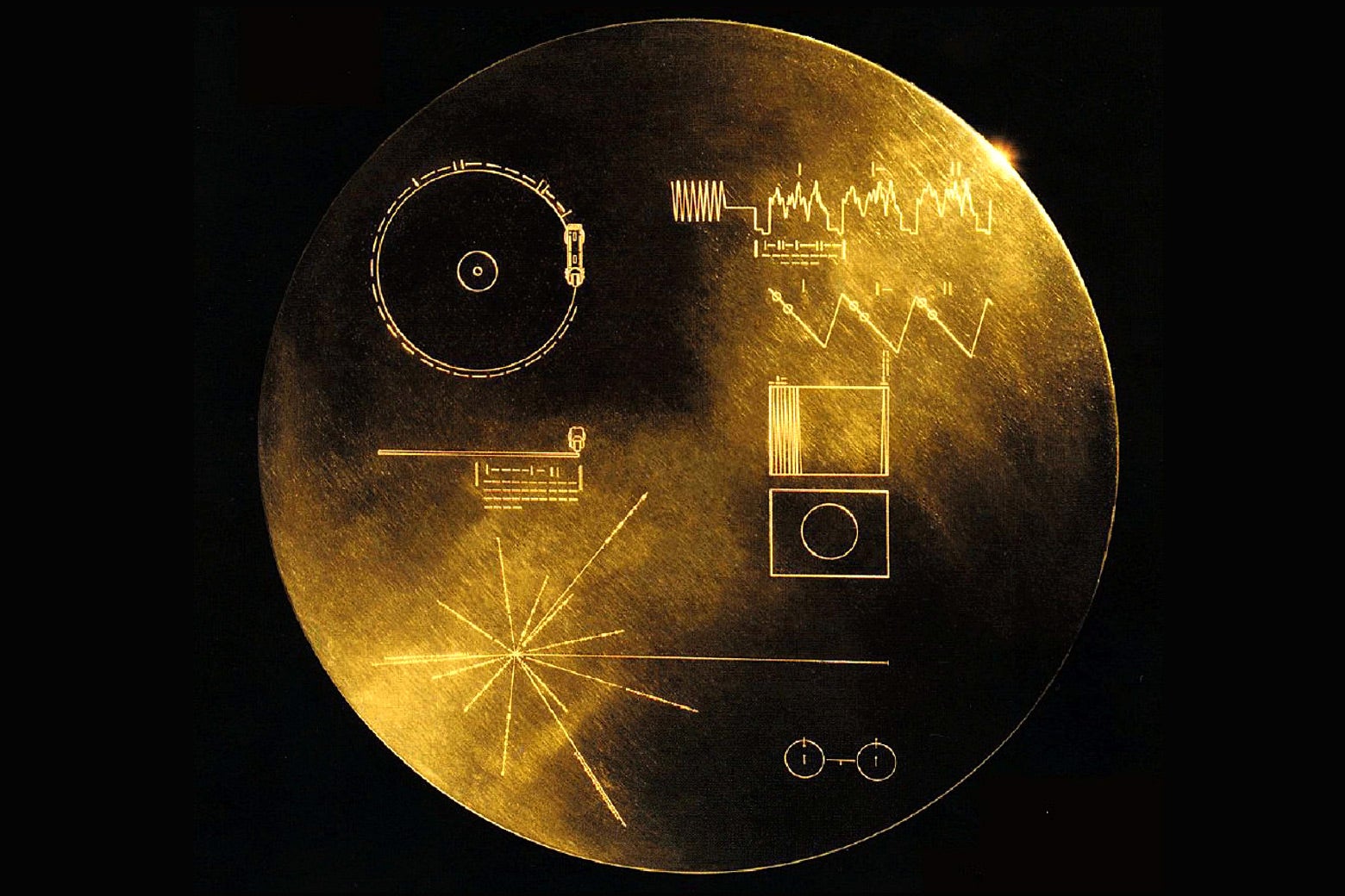 Cover of Voyager Record by Frank Drake and Jon Lomberg.