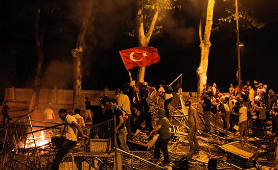 Protesters in Istanbul.