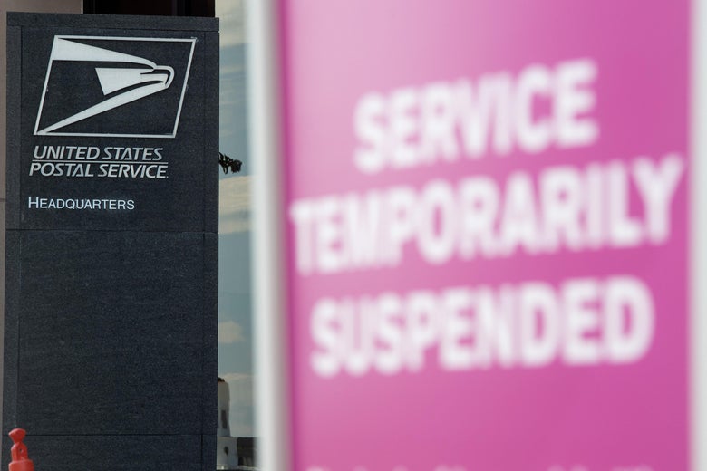 The headquarters of the United States Postal Service (USPS) is seen in Washington, DC, August 18, 2020. - The United States Postal Service will hold off of on making changes blamed for slowing down mail delivery until after the November election, Postmaster General Louis DeJoy said. (Photo by SAUL LOEB / AFP) (Photo by SAUL LOEB/AFP via Getty Images)