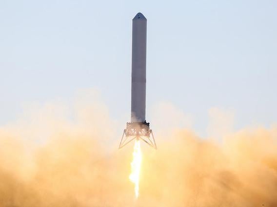 Test flight of the SpaceX Grasshopper rocket