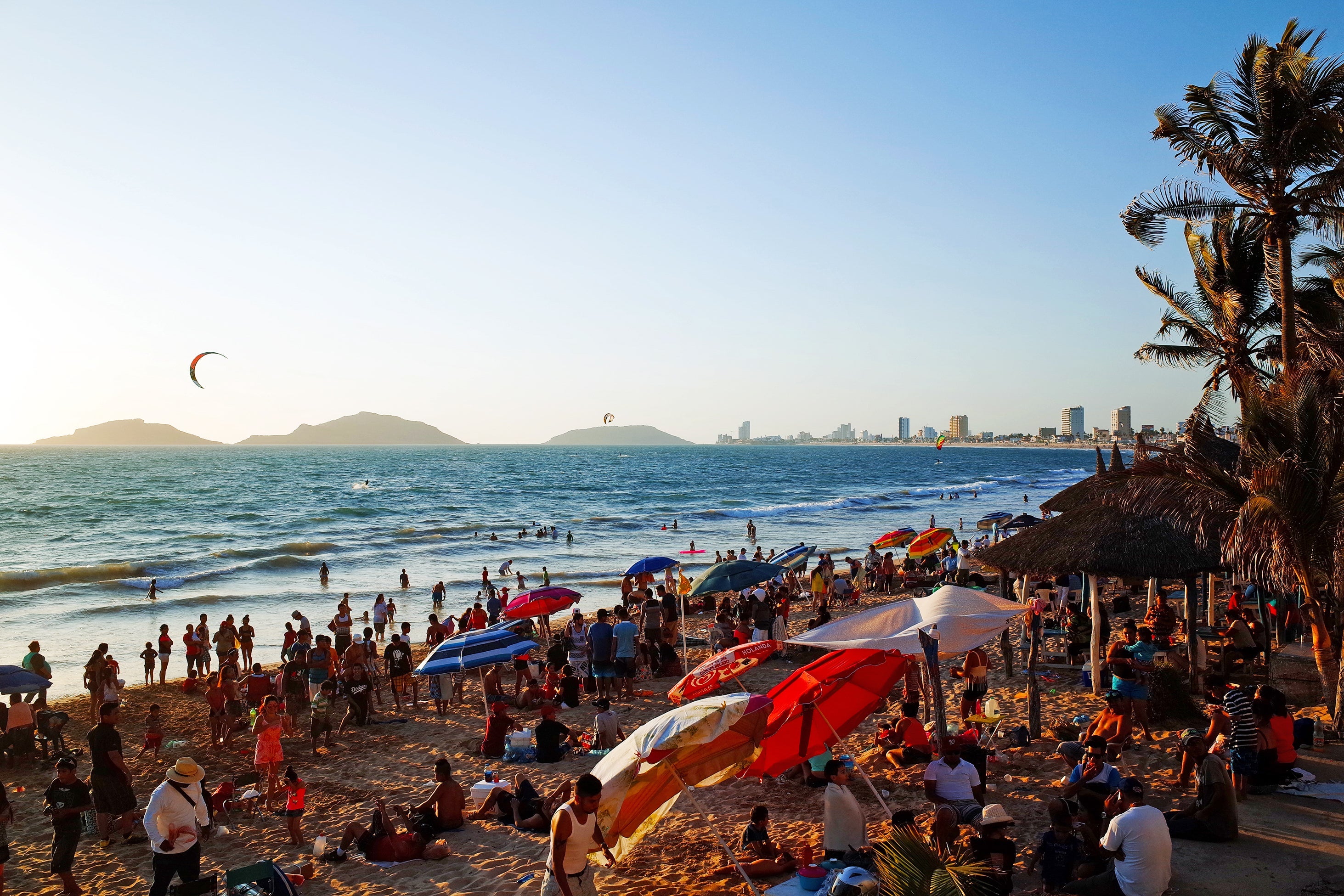 Photo of a crowd on a beach.