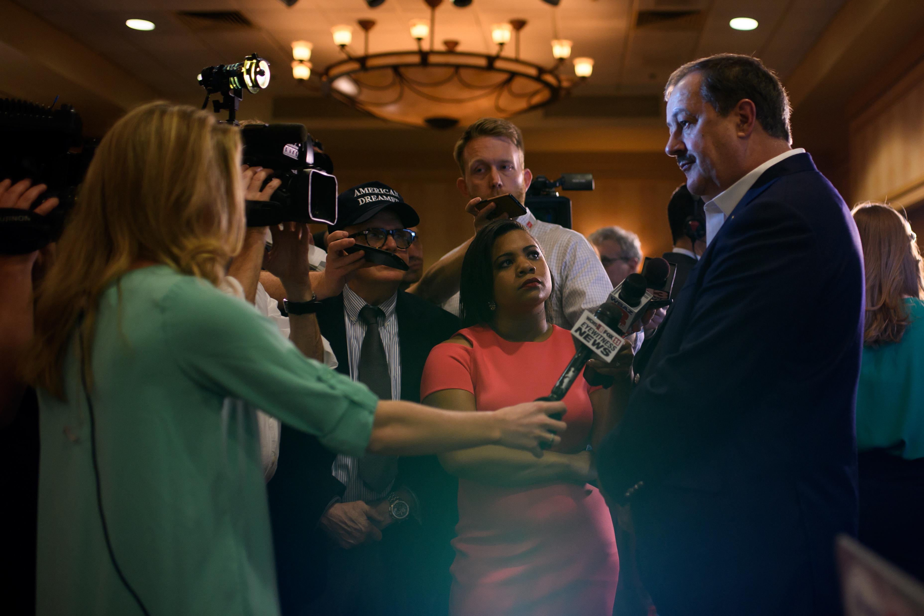 CHARLESTON, WV - MAY 08: U.S. Senate Republican primary candidate Don Blankenship is interviewed by media outlets following the closing of the polls May 8, 2018 in Charleston, West Virginia. President Donald Trump weighed in on the Republican primary yesterday in a tweet, urging West Virginia to vote for Blankenship's opponents, declaring the former coal executive 'can't win the General Election . . . '  (Photo by Jeff Swensen/Getty Images)