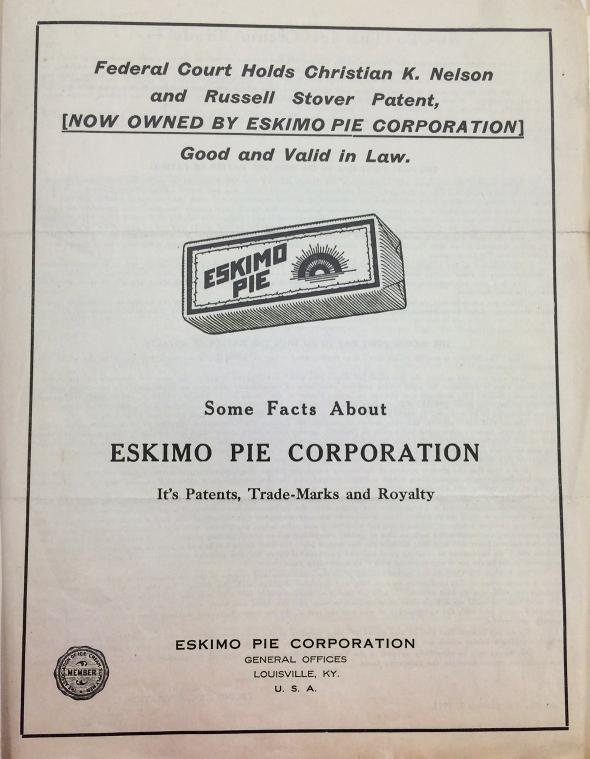 Eskimo Pie Corp.'s pamphlet about its 1923 consent decree.