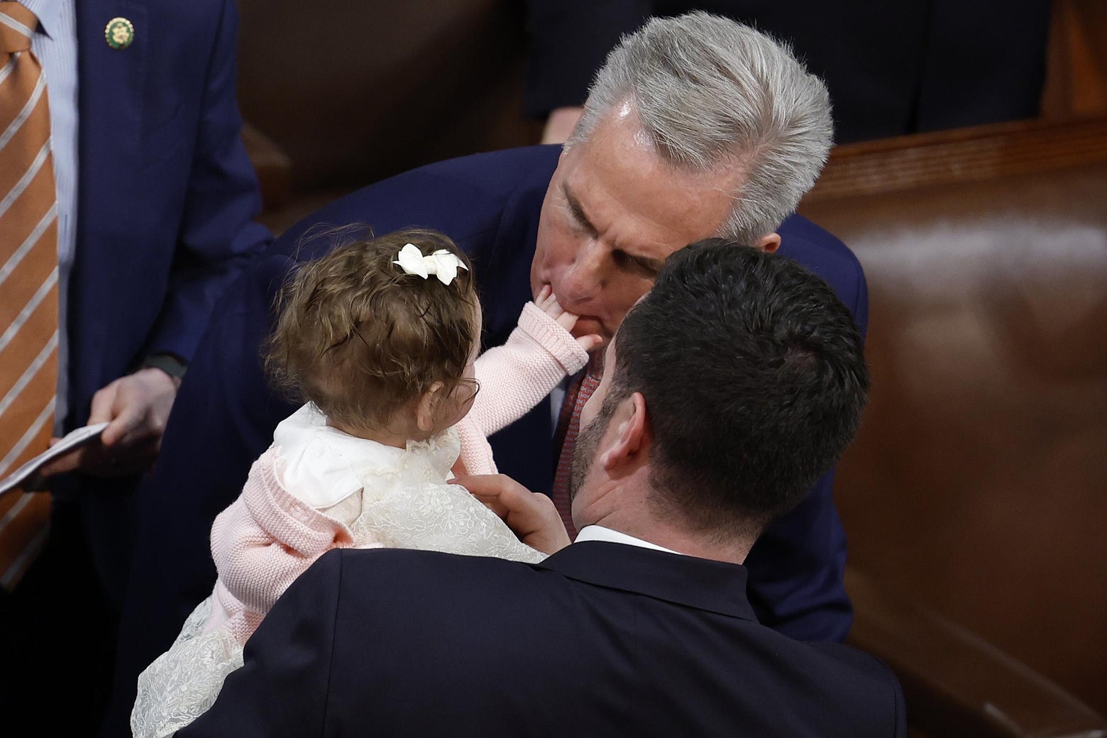 What’s Up With Kevin McCarthy Nibbling on That Baby’s Hand?