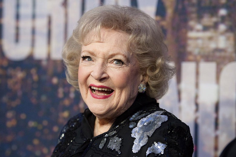 A smiling Betty White.
