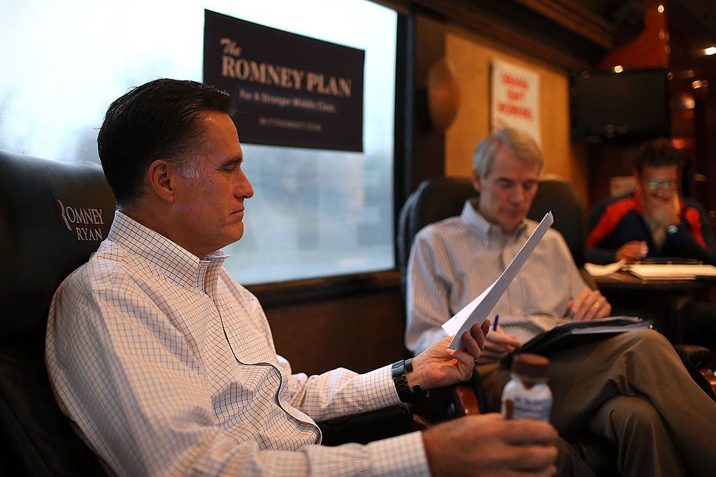 Mitt Romney and Rob Portman