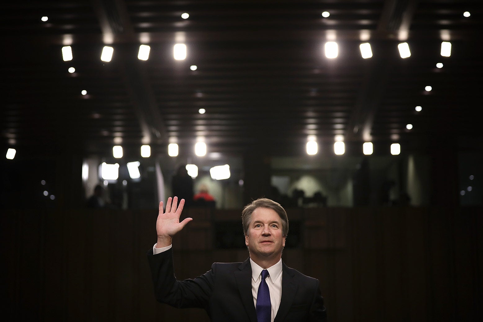 Brett Kavanaugh being sworn in before the Senate Judiciary Committee during his Supreme Court confirmation hearing on Sept. 4, 2018.
