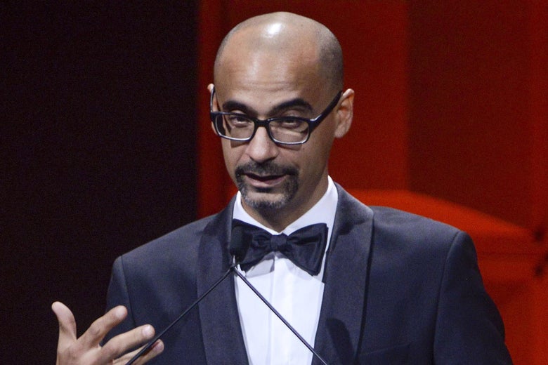 Junot Diaz receives a Literature Award during the 29th Hispanic Heritage Awards at the Warner Theatre on September 22, 2016 in Washington, DC.