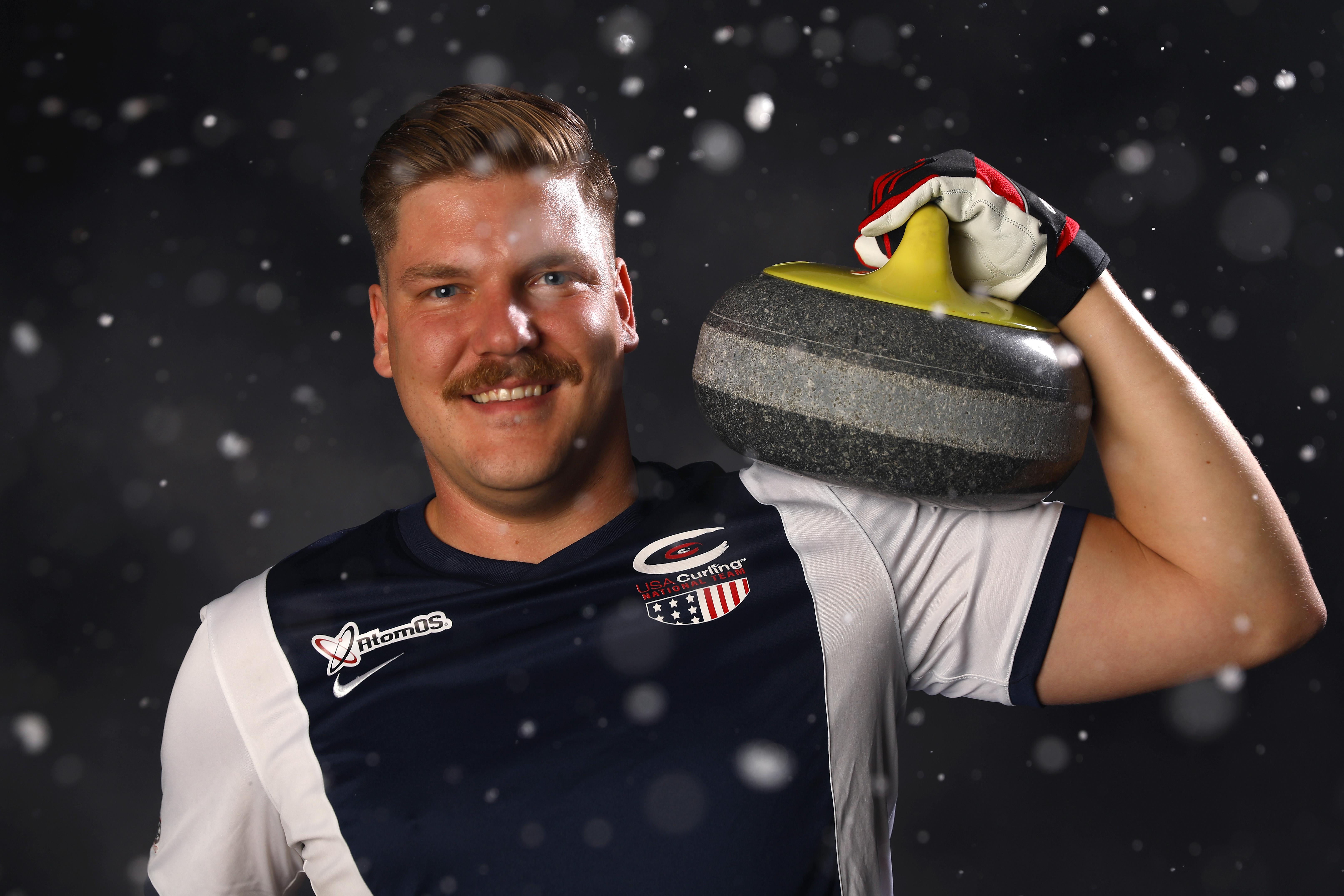 PARK CITY, UT - SEPTEMBER 26: Curler Matt Hamilton poses for a portrait during the Team USA Media Summit ahead of the PyeongChang 2018 Olympic Winter Games on September 26, 2017 in Park City, Utah. (Photo by Ezra Shaw/Getty Images)