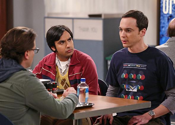 Johnny Galecki, Kunal Nayyar and Jim Parsons from The Big Bang Theory.