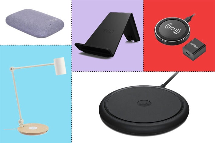 Collage of wireless chargers.