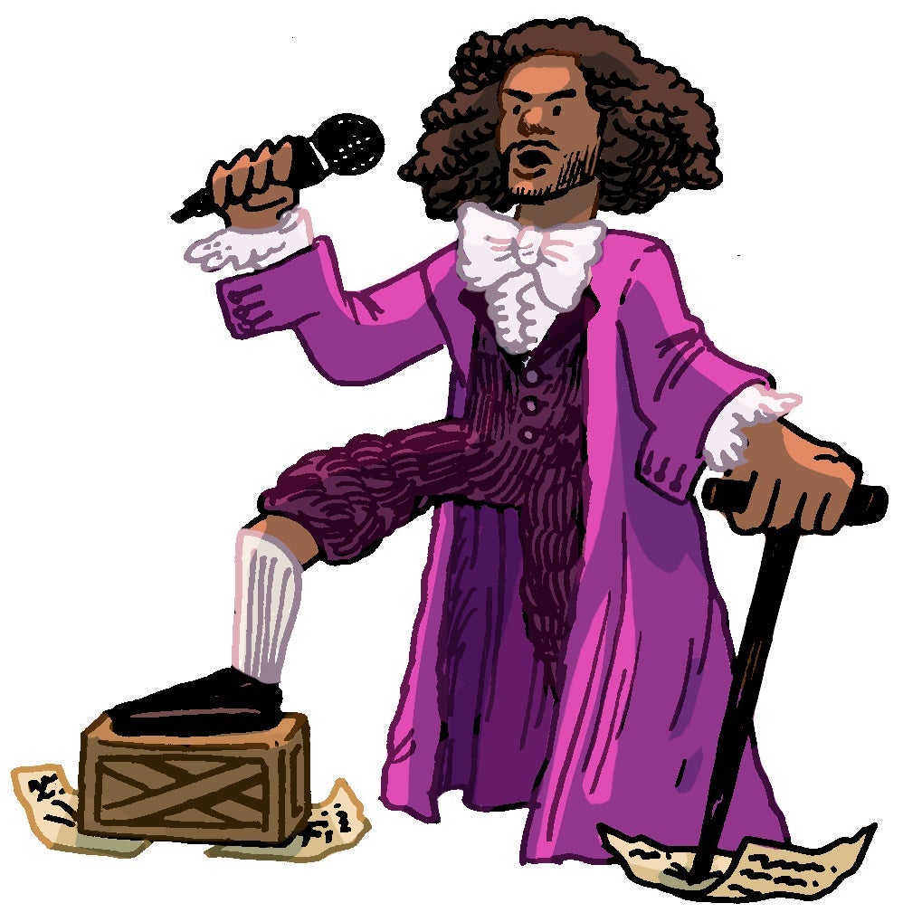 Illustration of Thomas Jefferson from the musical Hamilton.