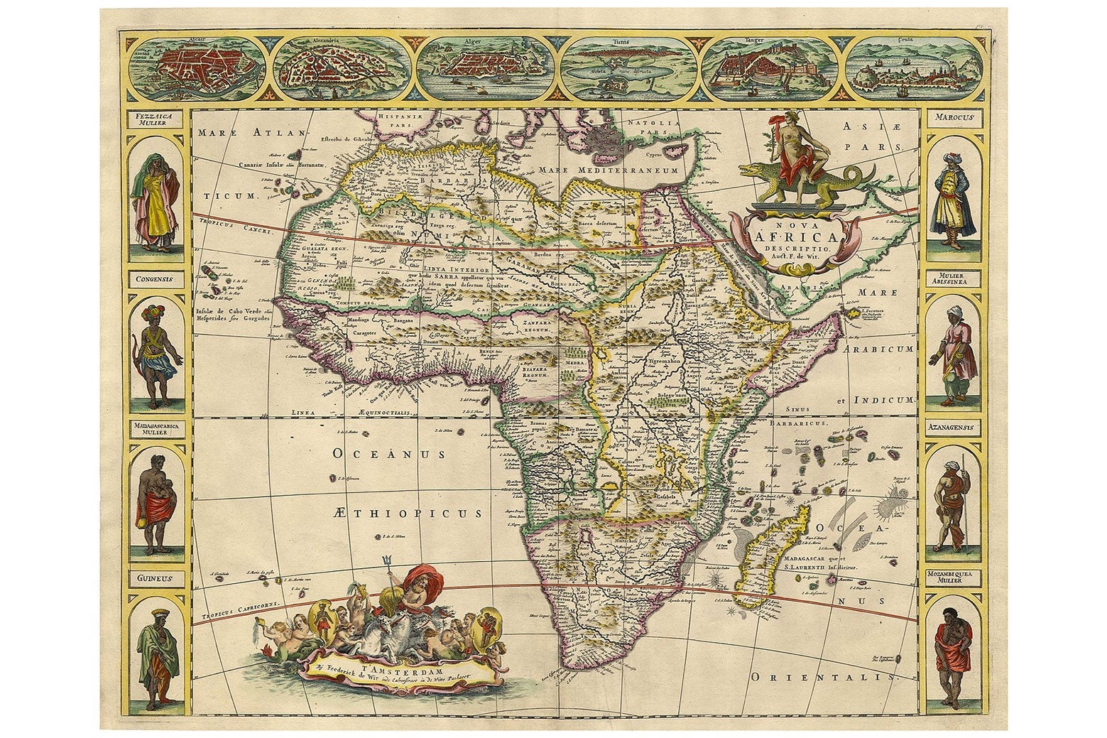 British map of Africa from 1660