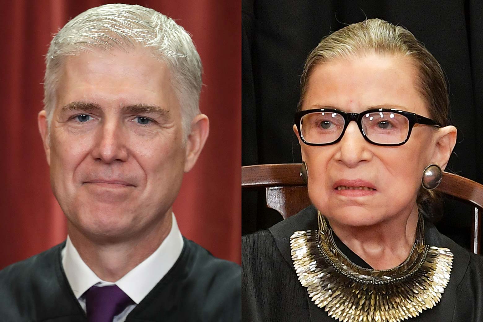 Supreme Court Justices Neil Gorsuch and Ruth Bader Ginsburg
